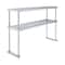Amgood 14 in. x 48 in. AmGood Stainless Steel Double Deck Over Shelf DOS-1448-Z - alternate 1